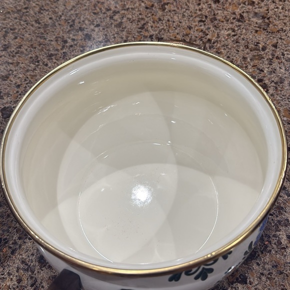 Vintage Asta Germany Enamel Cookware 2 Pot 8.5” and 7” Diameter Floral Pattern - Picture 4 of 9